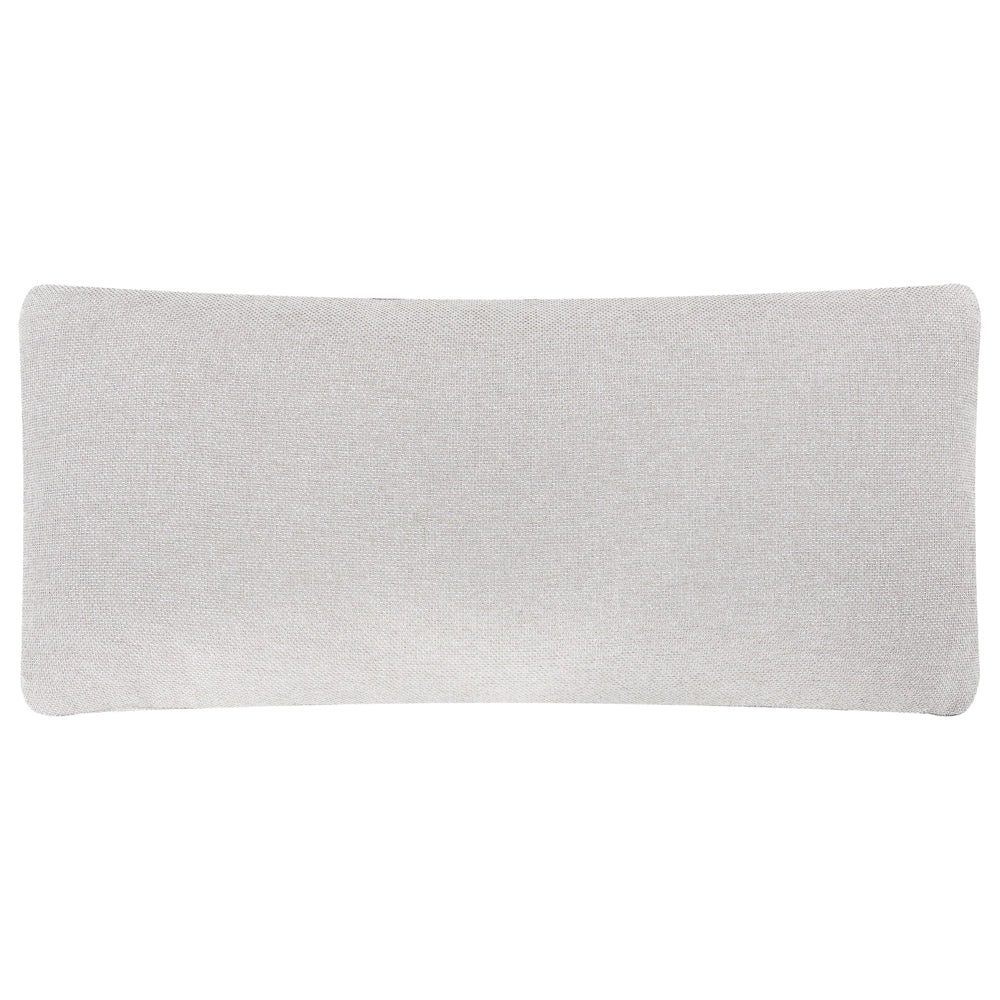Divano imbottito a 4 posti ad angolo in tessuto beige chiaro con braccioli porta riviste e contenitore stile moderno soggiorno