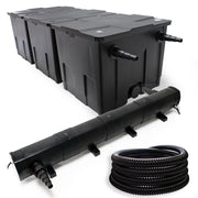 Set Biofiltro per laghetto 90000l Chiarificatore UVC 72W Tubo 5 m