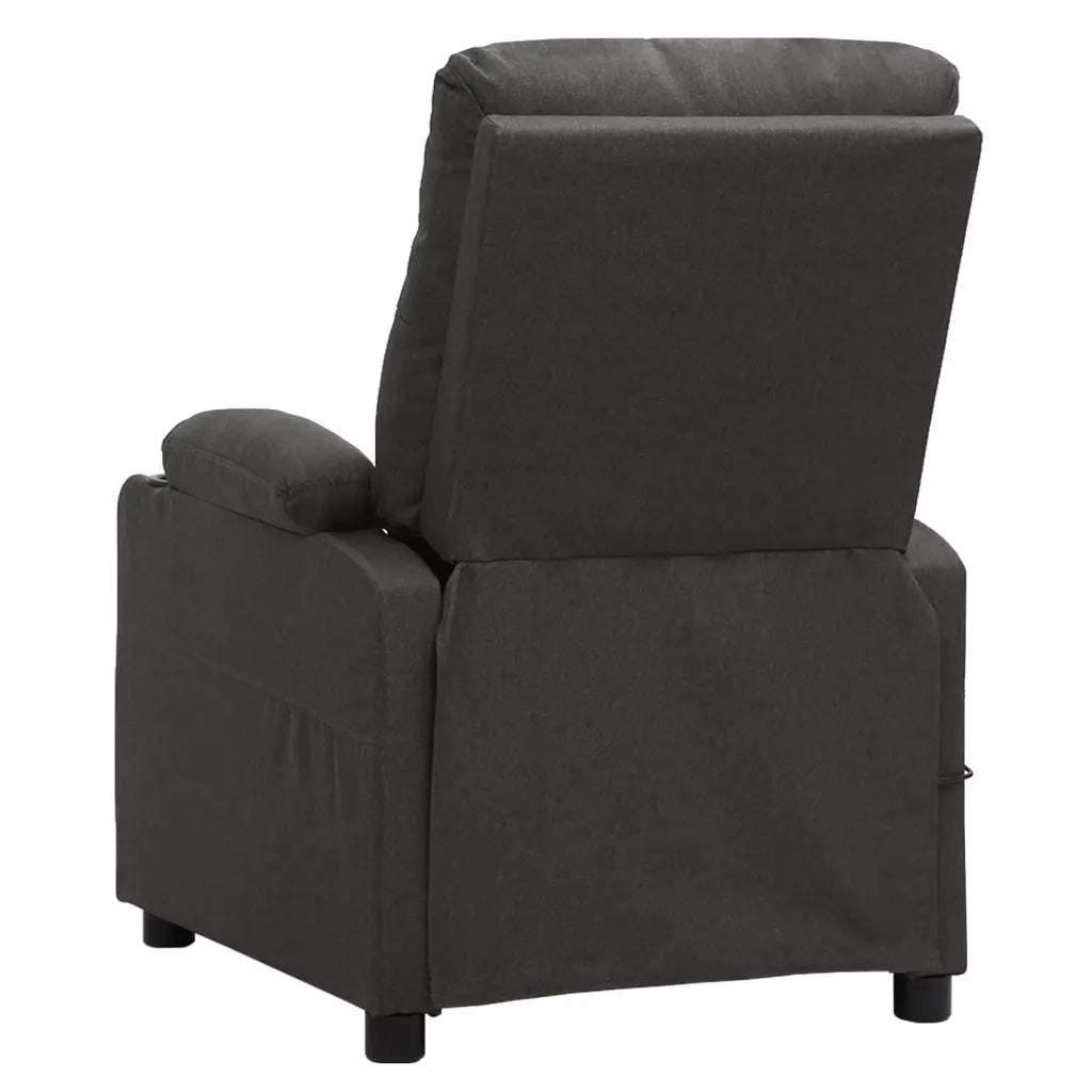 Poltrona | Sedia Relax Elettrica Reclinabile Grigio Scuro in Tessuto