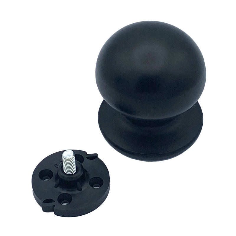 Pomolo fisso per porta SAGUATTI 169/70ZB in alluminio nero opaco