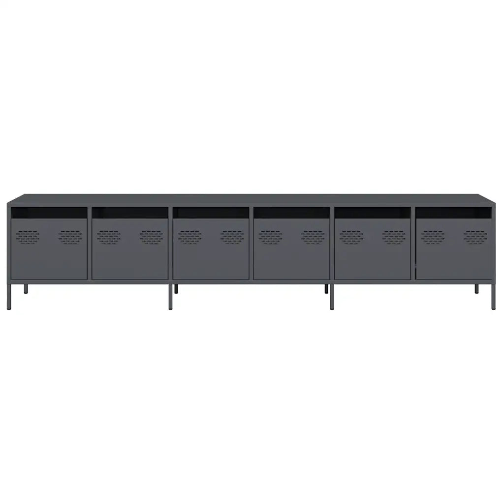 Mobile TV Antracite 202x39x43,5 cm Acciaio Laminato a Freddo 3307151