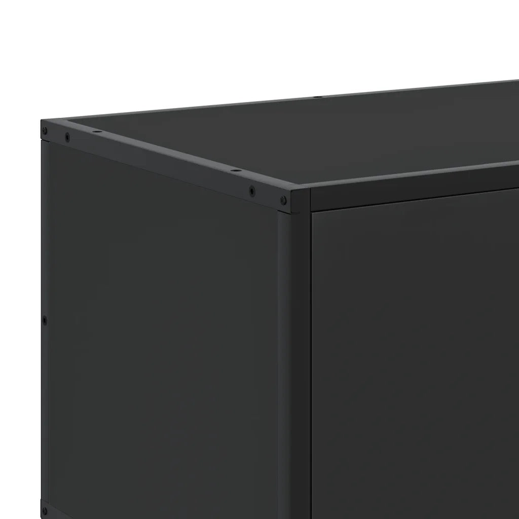 Mobile Porta TV-Mobile per TV-Credenza TV Nero 100x35x41 cm in Truciolato e Metallo