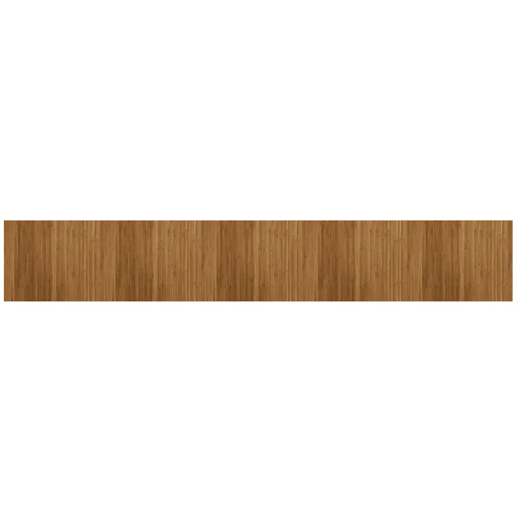 Tappeto Rettangolare Marrone 80x500 cm in Bambù 376794
