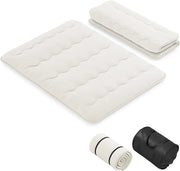 Materasso da pavimento Futon giapponese, tappetino Tatami pieghevole e portatile, materasso pieghevole con borsa per il trasporto e fodera rimovibile (beige, 140 x 200 cm)
