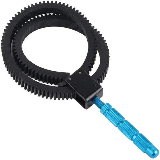 Ring di regolazione per follow focus - Verstilabile manuale con anello di ingranaggio - Adatto per obiettivi zoom da 52-86 mm - Realizzato in alta lega di alluminio - Lunghezza 36 cm - Standard tecnico 0,8