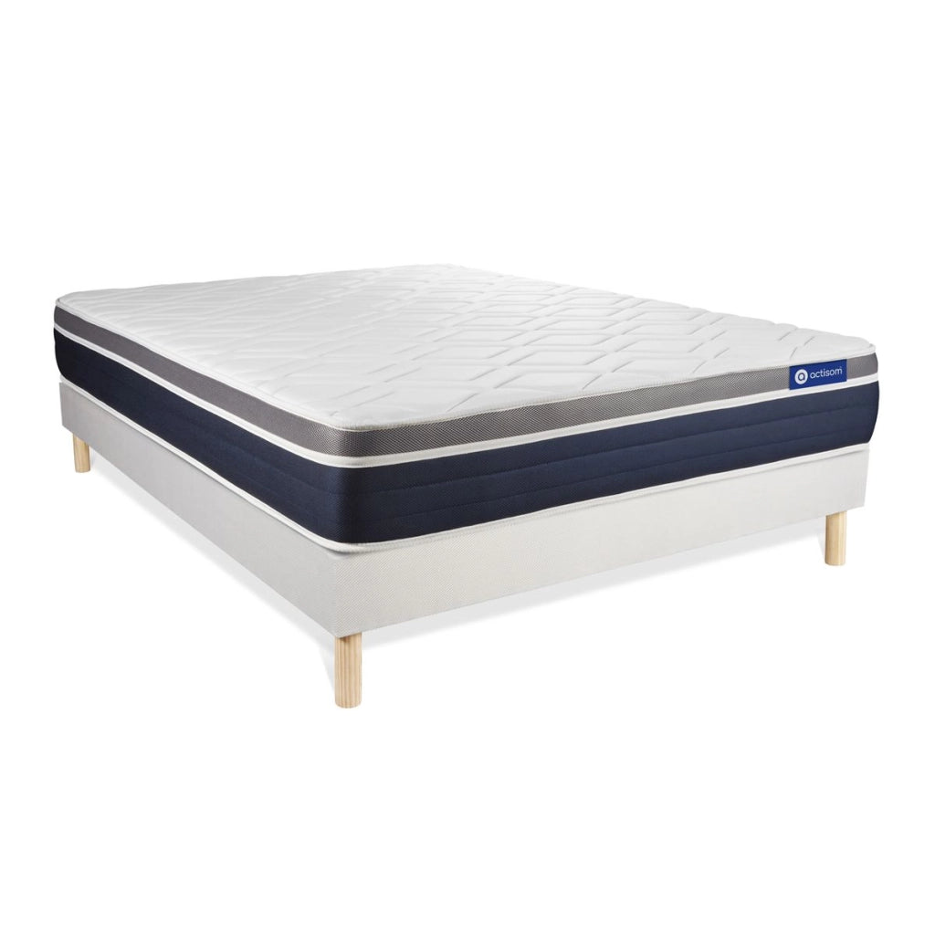 Kit rete e materasso Actilatex confort 120x195cm - Spessore : 26cm - Lattice e memory foam - Moderatamente rigido