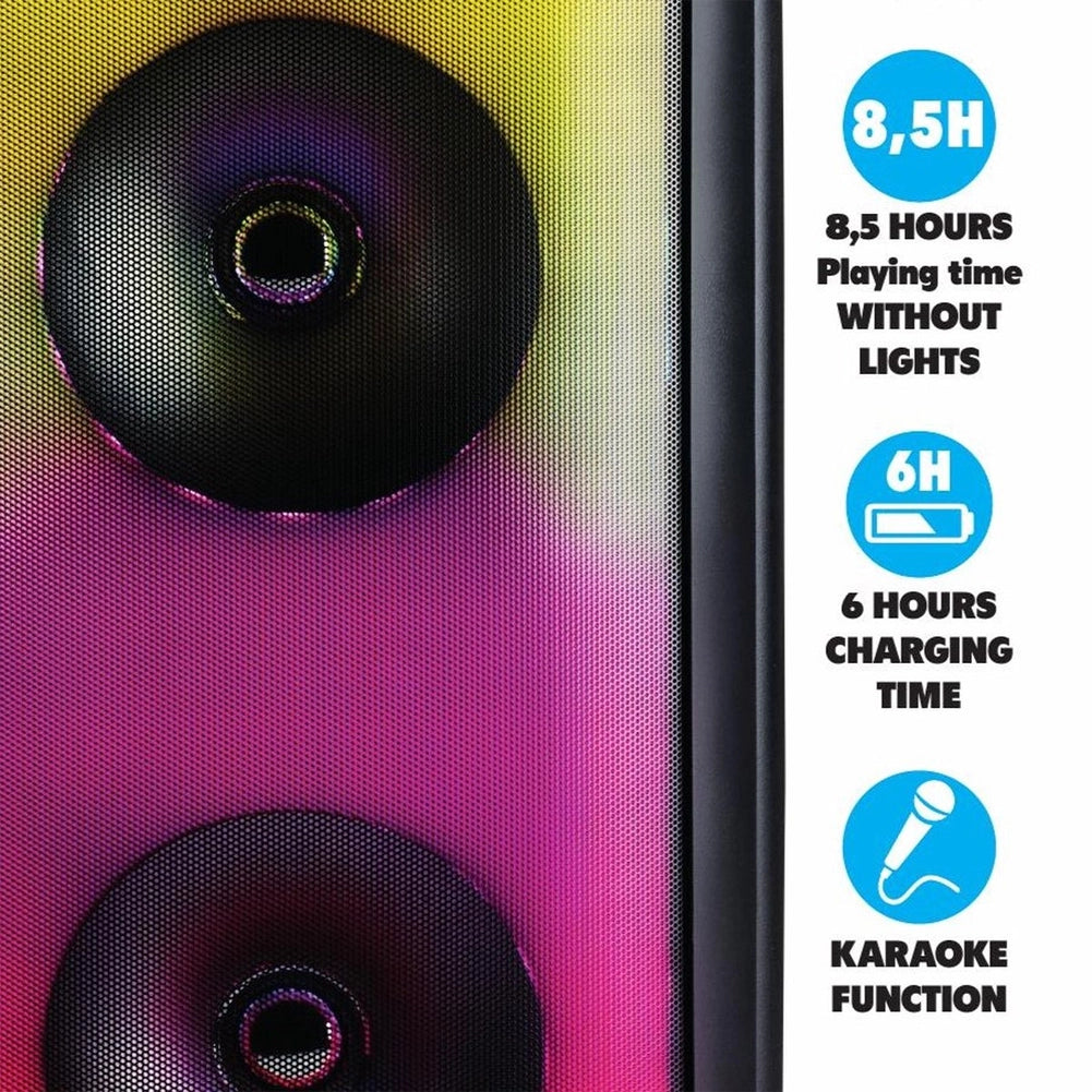 Altoparlante Cassa Bluetooth con Microfono e Illuminazione Bluetooth Aux e USB