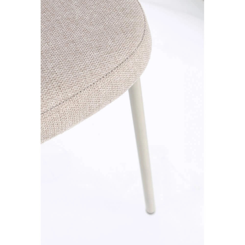 Set di 2 Sedie Imbottite in Tessuto con Gambe in Acciaio - KENDRICK