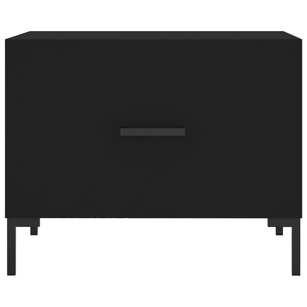 Tavolino da Salotto Nero 50x50x40 cm in Legno Multistrato