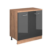 Mobile per mansarda Rion Antracite lucido/Rovere dorato 80 x 83.8 cm senza inclinazione con 2 ante Vicco