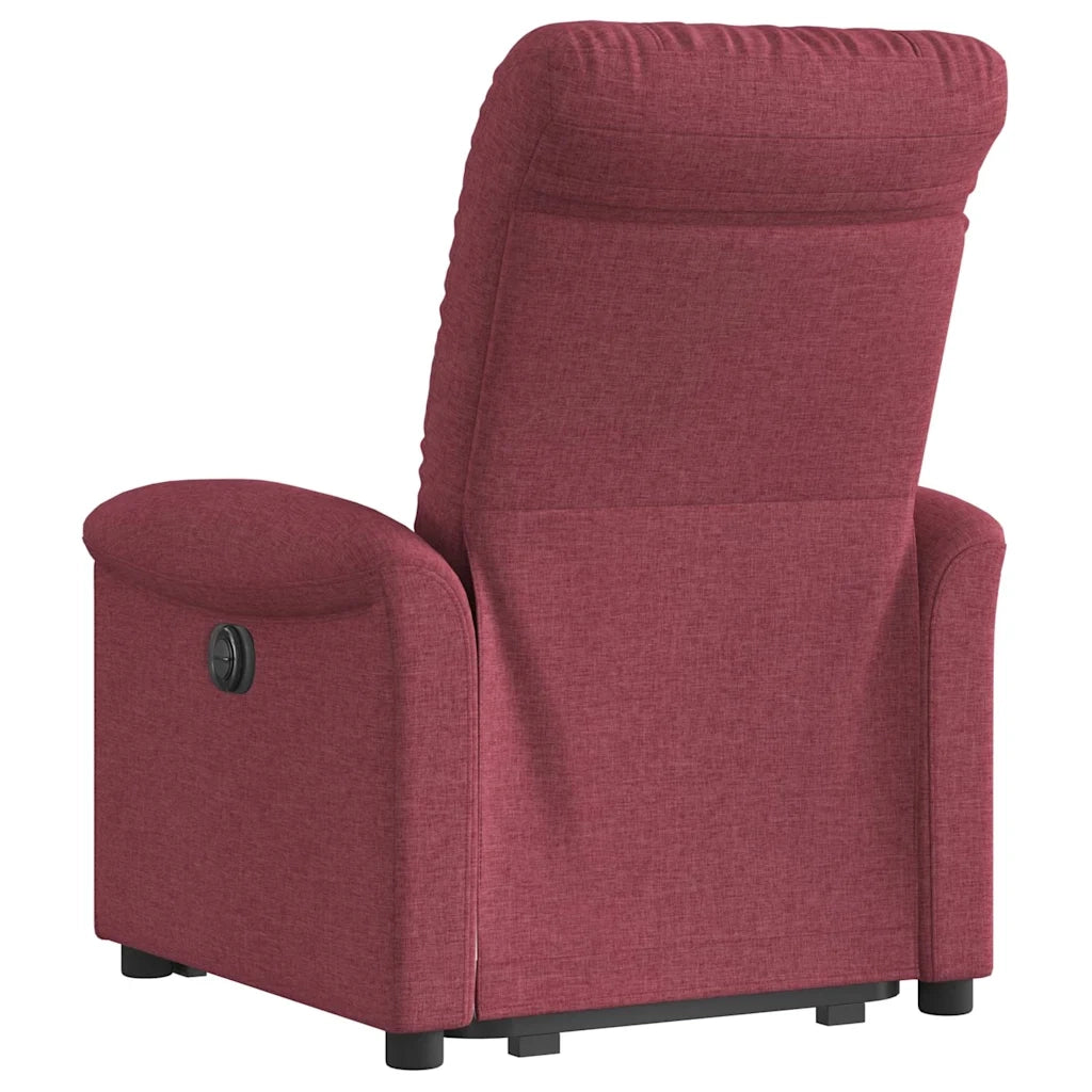 Poltrona Alzapersona Reclinabile Rosso Vino in Tessuto 3303257