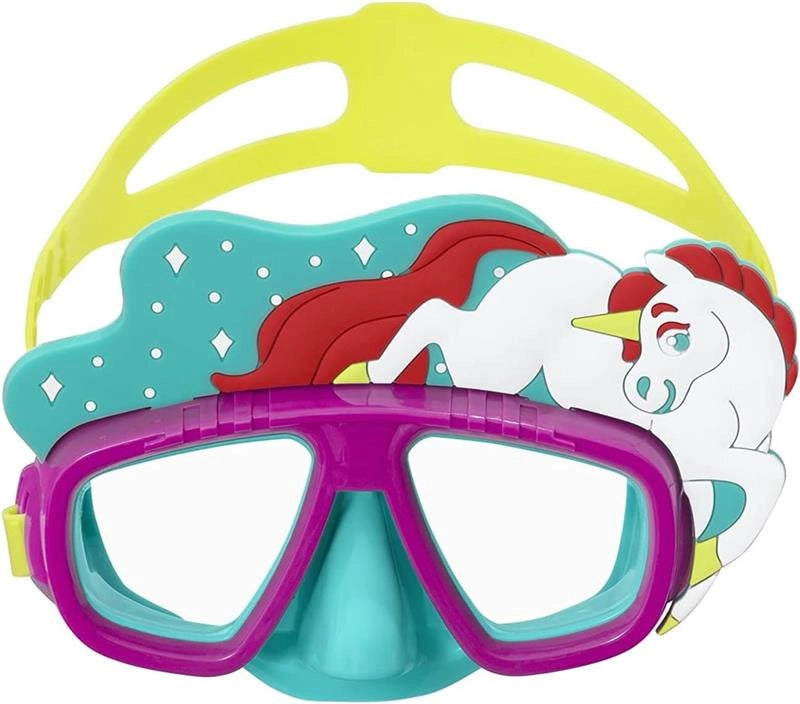 BESTWAY MASCHERA SUBACQUEA PER BAMBINI CON ANIMALETTI DAI 3 ANNI + COLORI E FANTASIA ASSORTITA