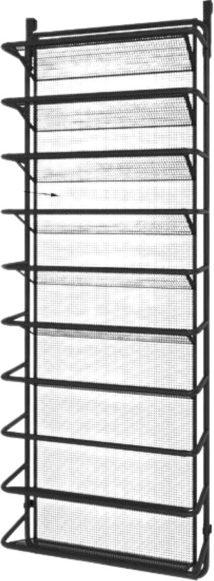 Raccoglitore di Scarpe Appeso - 10 Livelli - Sopra La Porta - 55x19,5x159 cm - Risparmio di Spazio
