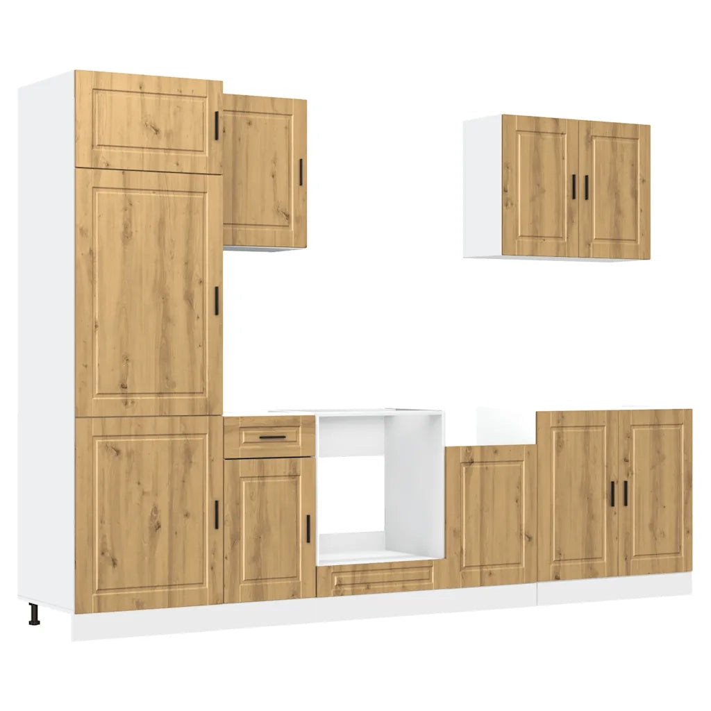 vidaXL Set Mobili da Cucina 7 pz Kalmar Rovere Artigianale Truciolato