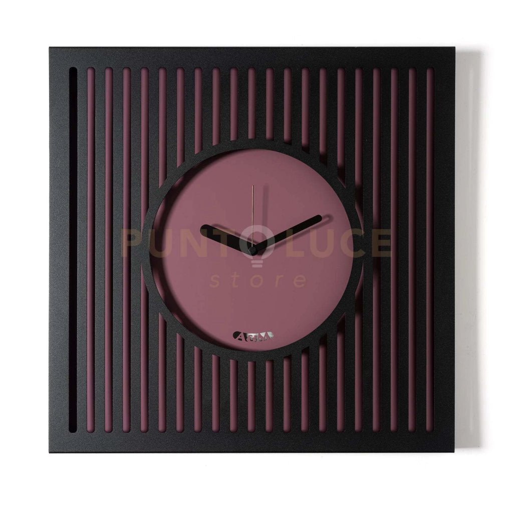 Orologio da parete elegante Tiffany grande Nero,viola ametista