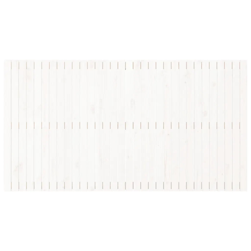 Testiera da Parete Bianca 204x3x110 cm Legno Massello di Pino
