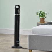 Ventilatore a Torre 82 cm con Telecomando e Timer Modalitá Oscillante Motore da 40W - Nero