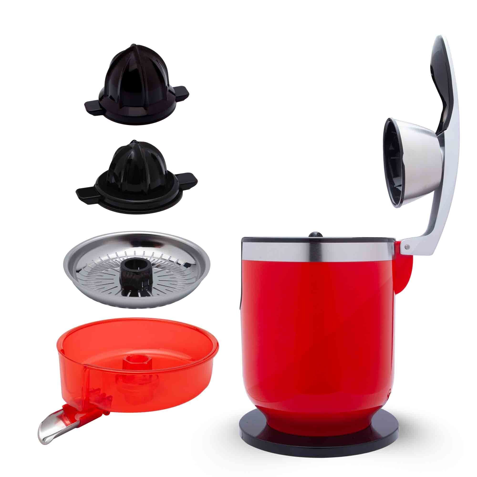 SOGO Espressore di Succo Manuale per Agrumi e Melograno con Manico a Pressione, Filtro in Acciaio Inossidabile e Beccuccio Anti-Goccia 0.6L