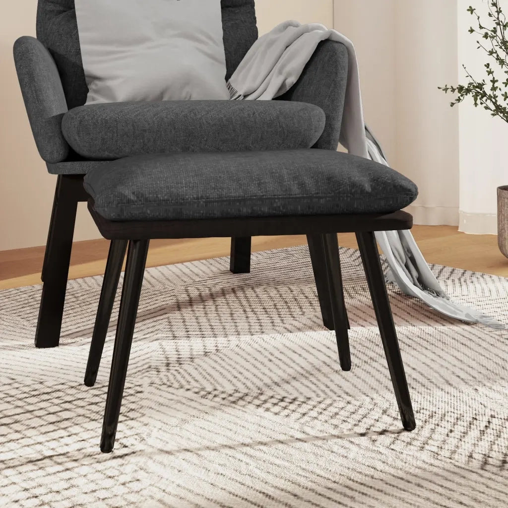 Sgabello Grigio Scuro 45x29,5x35 cm in Tessuto e Similpelle 341516