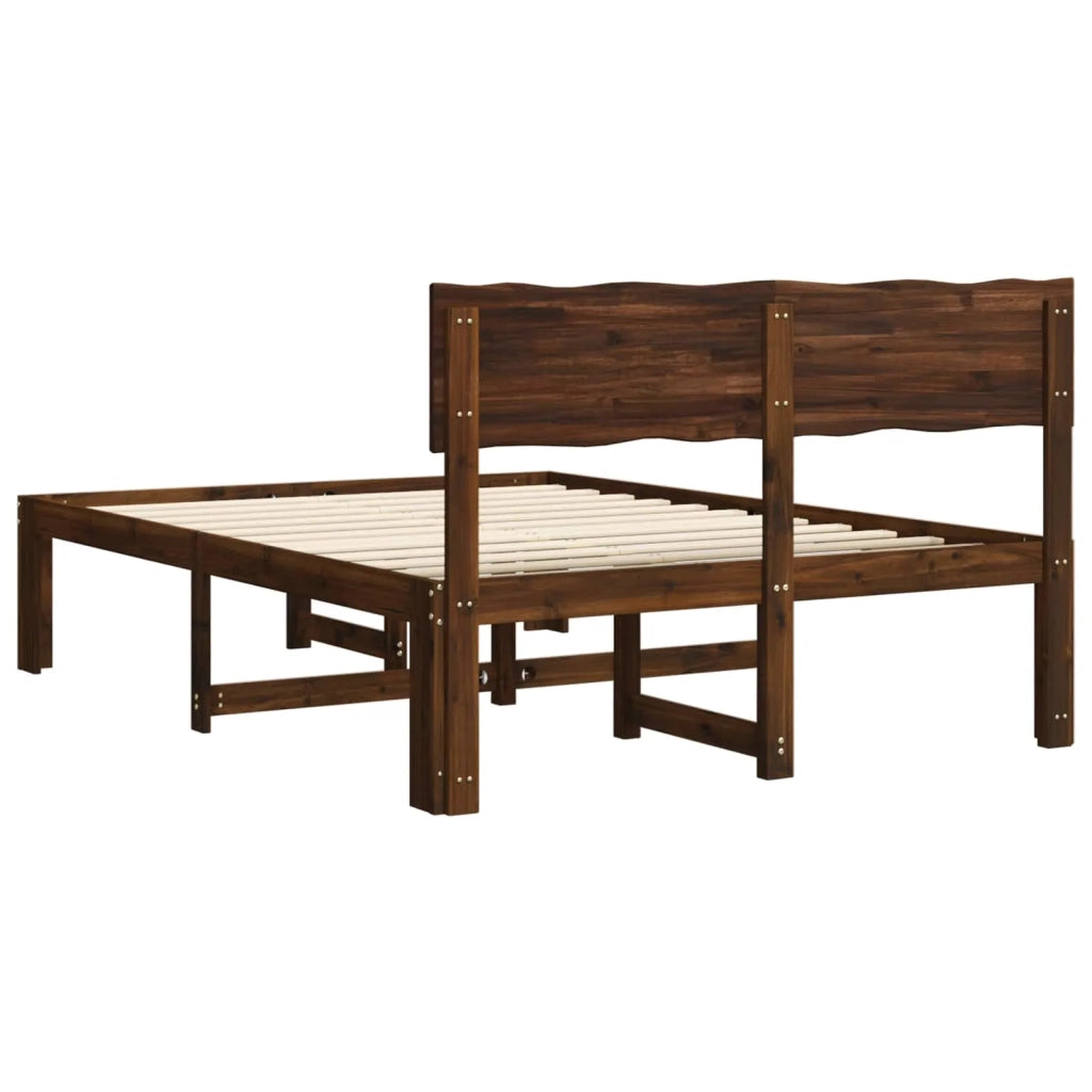Letto matrimoniale con testiera ROSTOCK Marrone Scuro 903362