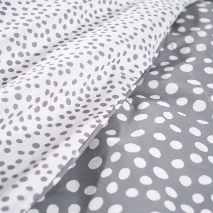 Completo letto TODAY - copripiumino 140x200 + 2 federe 63x63 - 1 persona - FUNNY2.6 - Grigio
