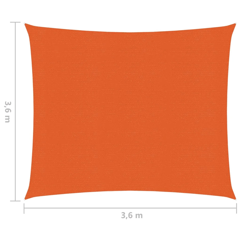 Vela in tessuto per ombrellone 160 g/m² HDPE 3,6 x 3,6 m arancione 02_0009242