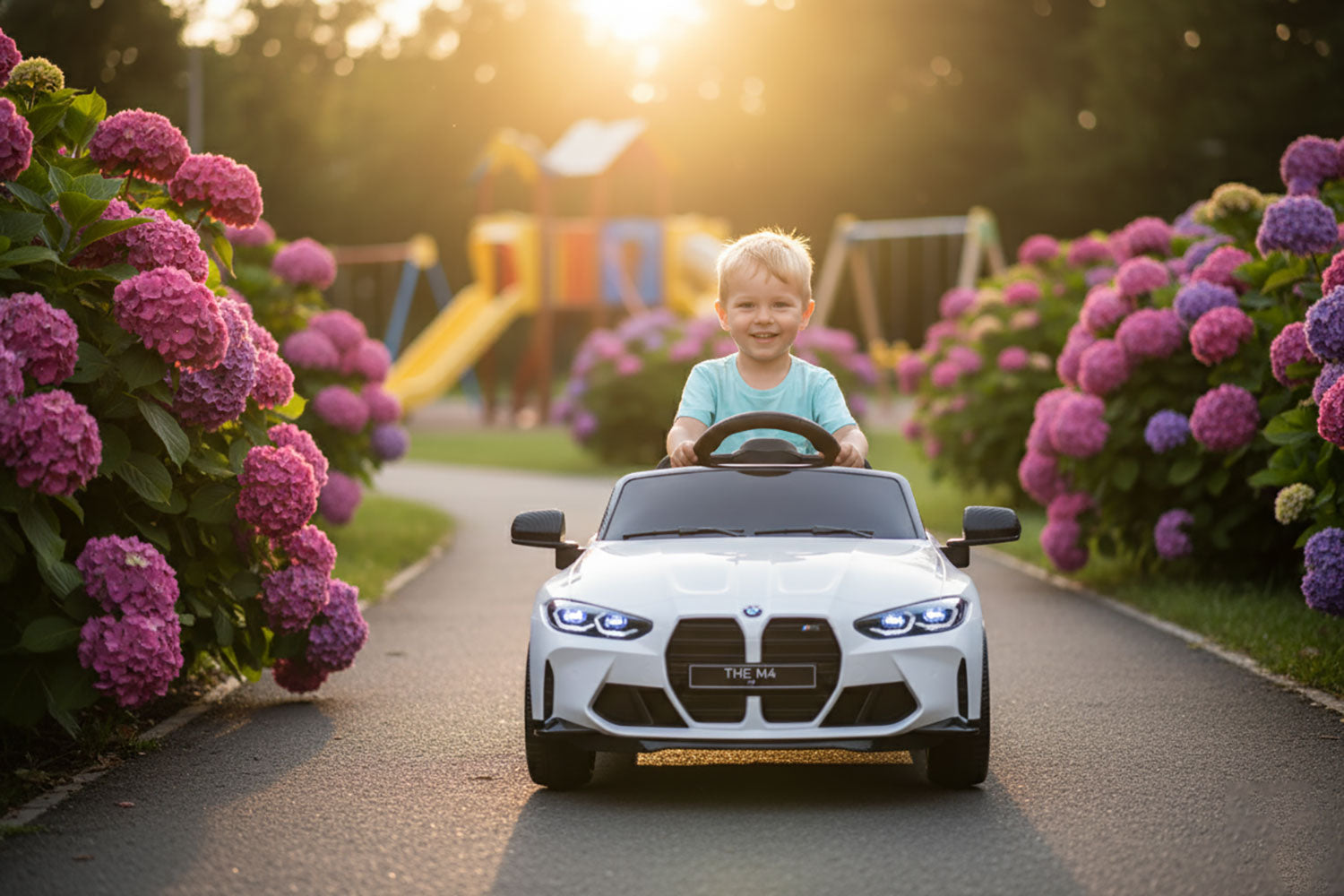 Macchina Elettrica per Bambini Licenza Ufficiale Bmw M4 10,8V 3,1Ah Bianco