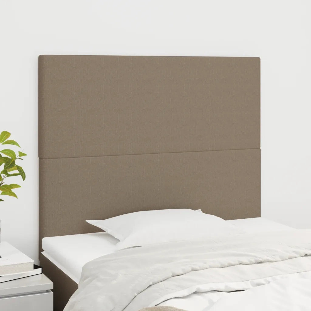 Testiera per letto tortora 100x5x118/128 cm in tessuto 3116046