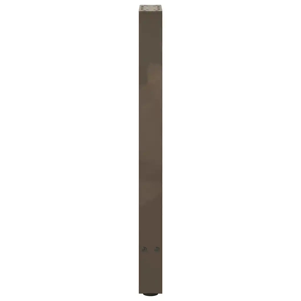 vidaXL Gambe per tavolo consolle in acciaio naturale 2 pz 38x(72-73) cm Acciaio