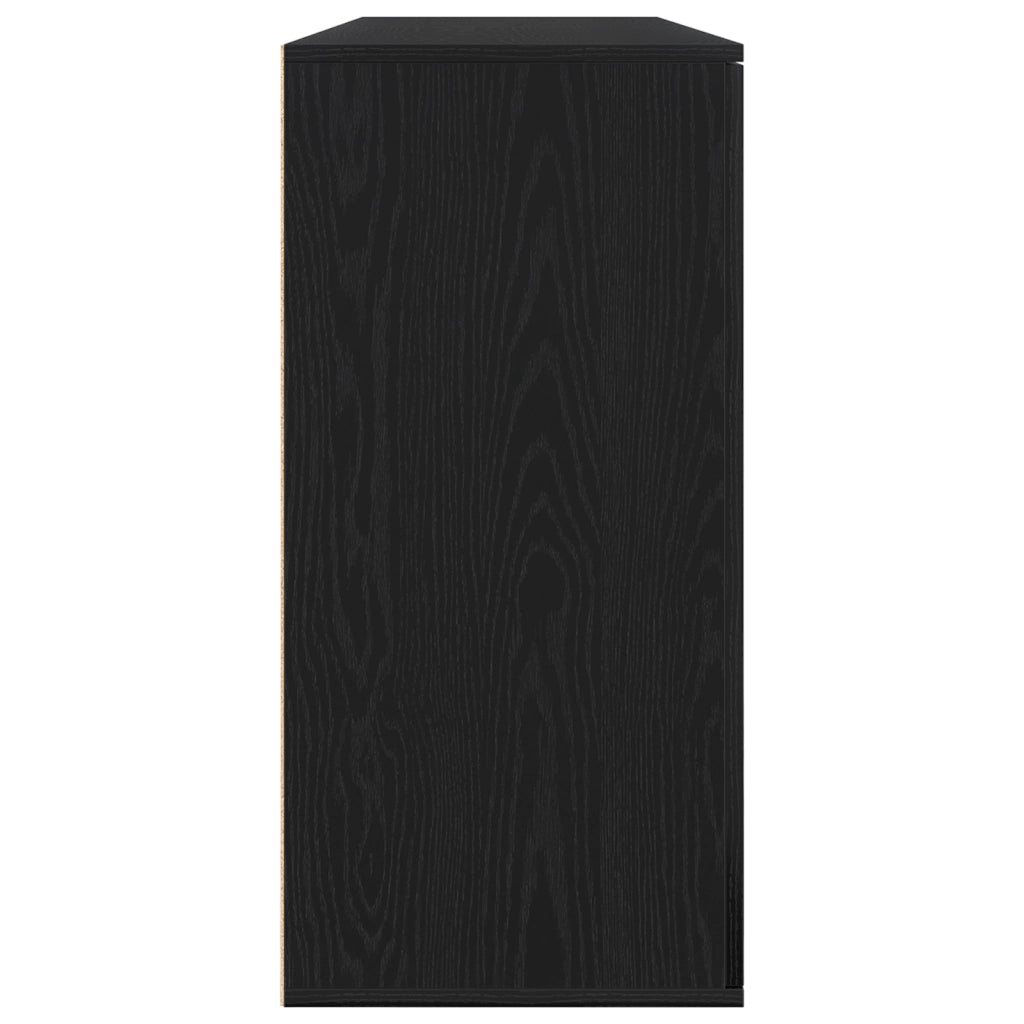 Credenze 2 pz Nero Rovere 79x38x80 cm Legno ingegnerizzato