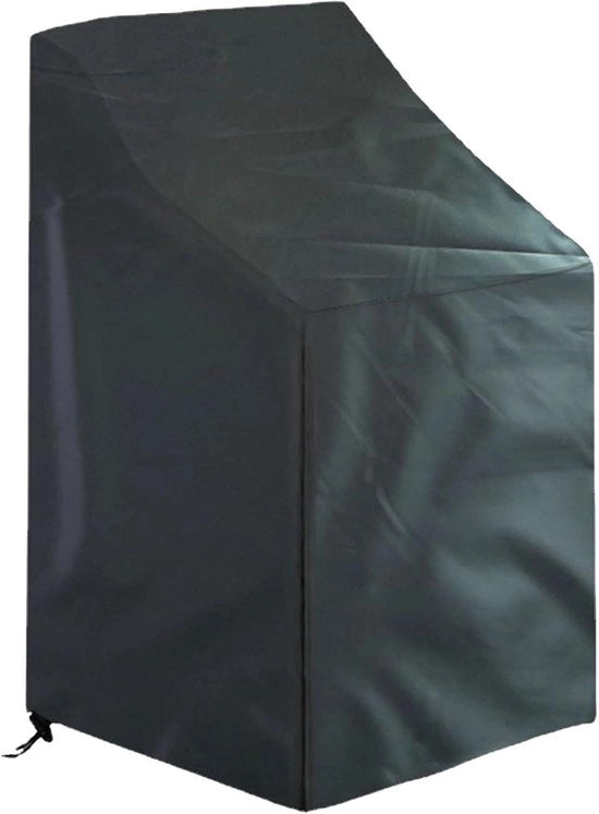 Cuscino per Sedie a Stacking - Copertura per Sedile Esterno - Protezione Mobili da Giardino - Materiale Oxford Impermeabile - 64x64x120cm - Nero