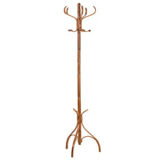 Appendiabiti da terra in legno laccato nocciola 45x45x182h cm