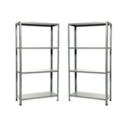 KIT 2 Scaffali 4 ripiani Misure: 75x30x145cm portata 160kg totale 40Kg ripiano