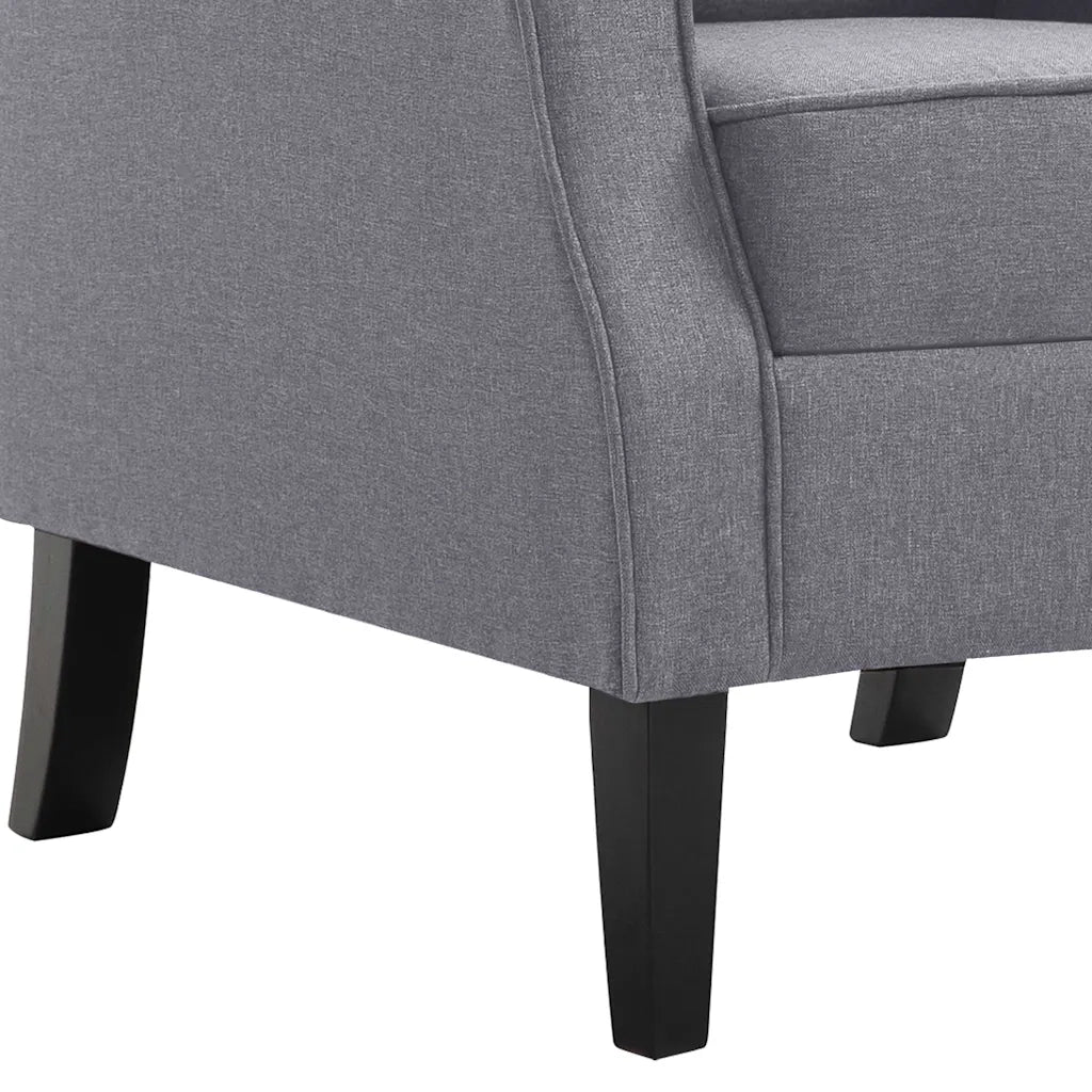 Poltrona-Divano Sedia-Poltroncina Grigio Scuro in Tessuto 542721