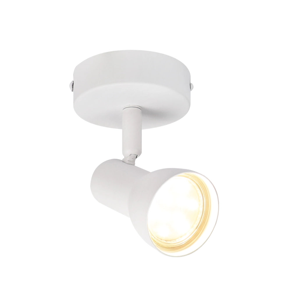 ZMH Faretto da soffitto GU10 bianco Faretto in metallo orientabile a 350° Design moderno (senza lampadina)