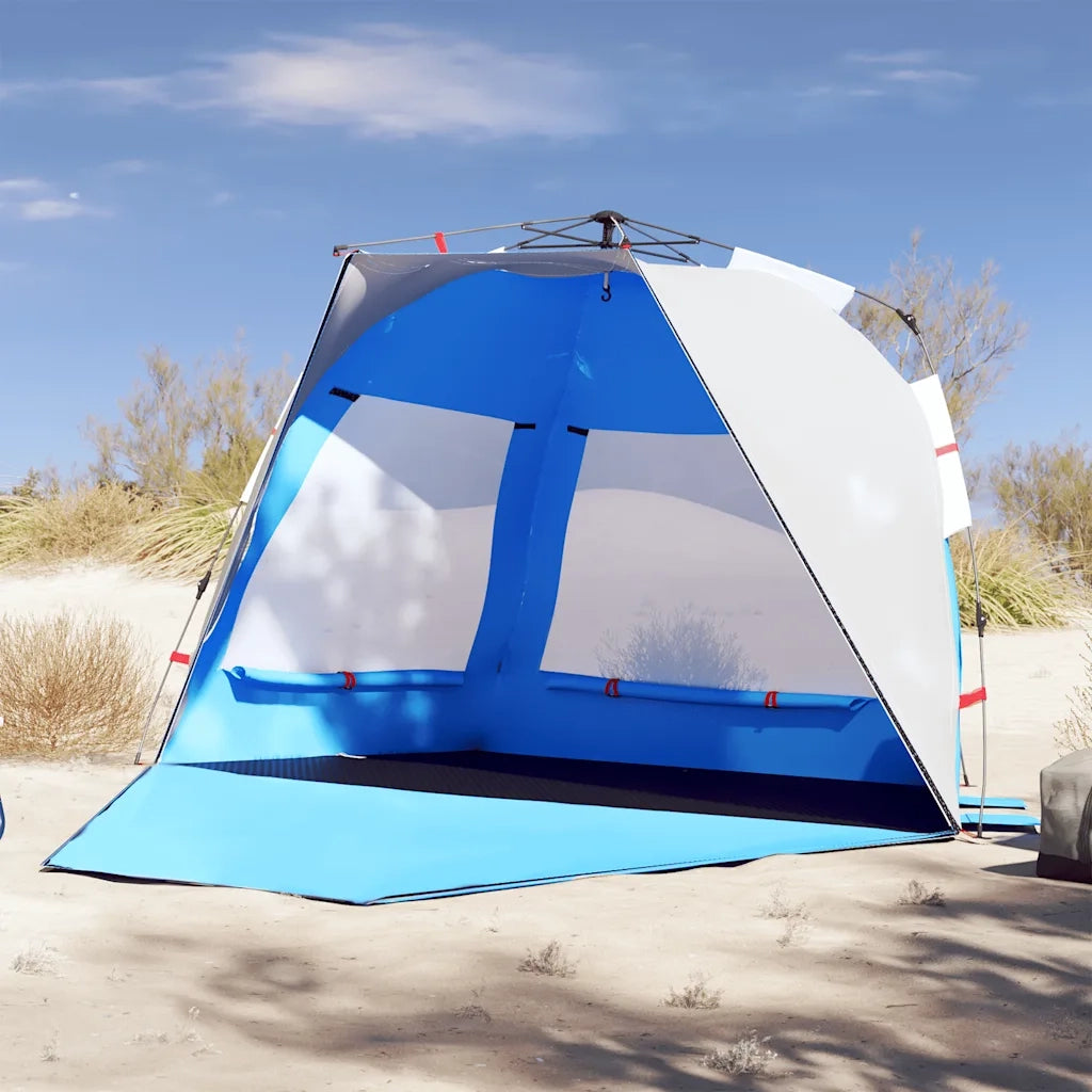 Tenda da Spiaggia 3 Persone-Tenda da campeggio Azzurro Rilascio Rapido Impermeabile 775620