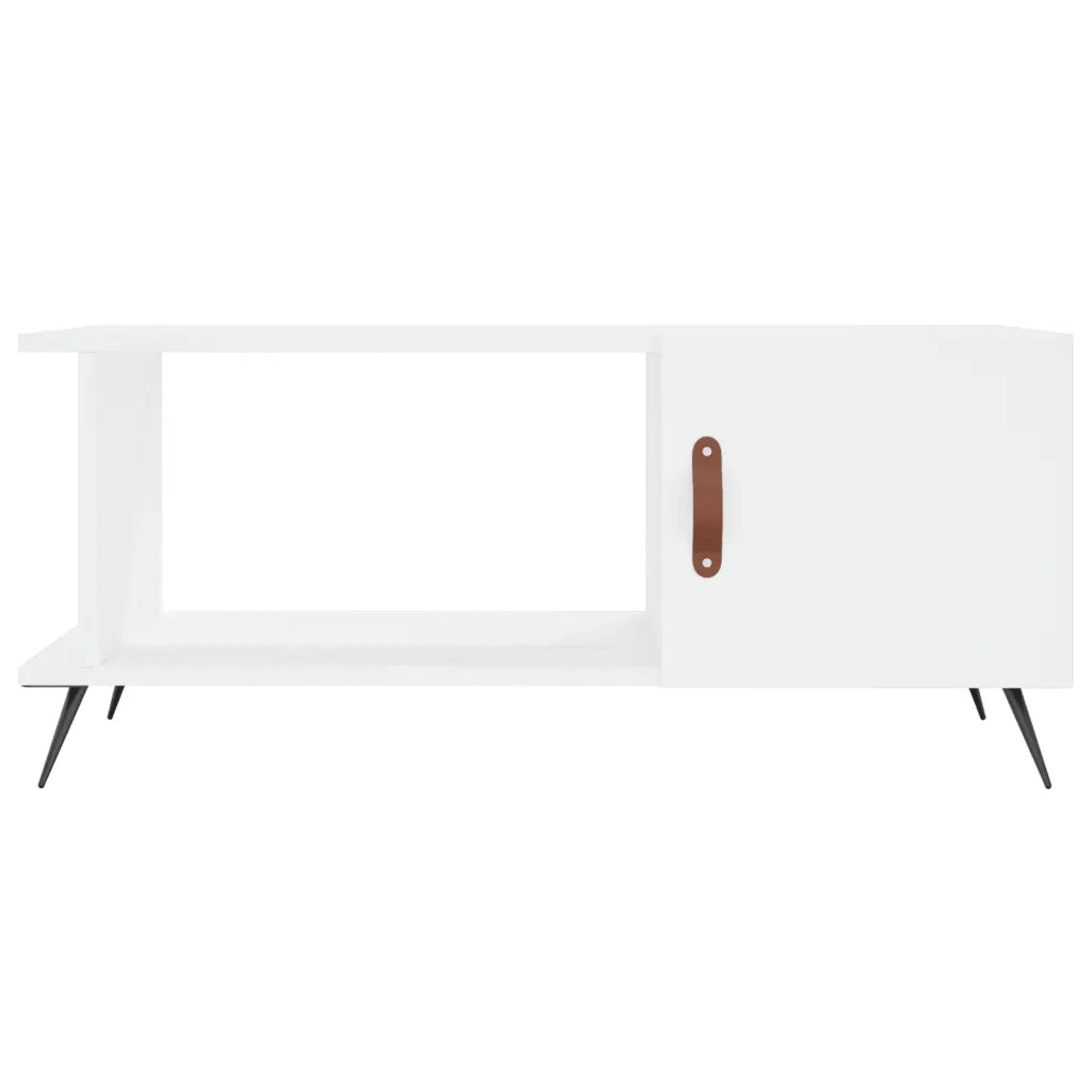Tavolino da Salotto Bianco 90x50x40 cm in Legno Multistrato