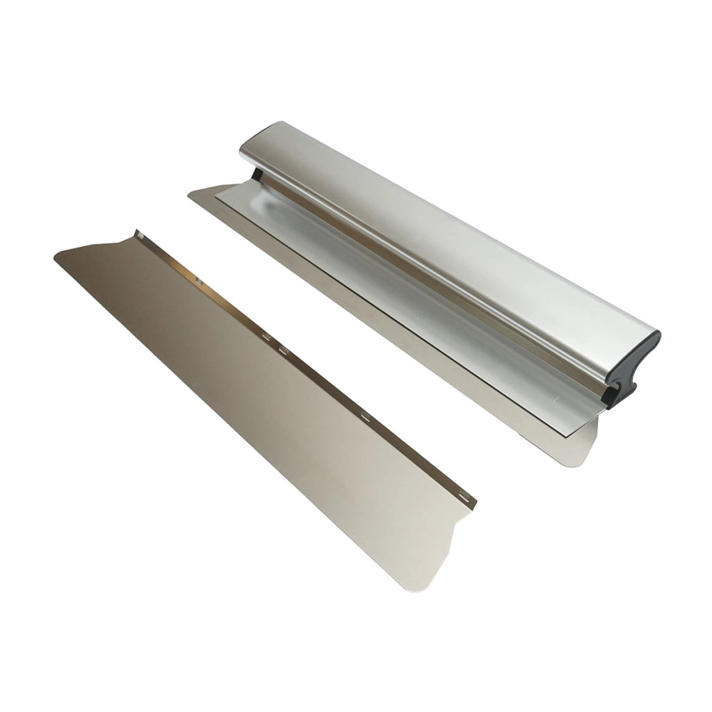 Frattazzo professionale in acciaio inox 50 cm con 2 lame 8,8 × 55 cm