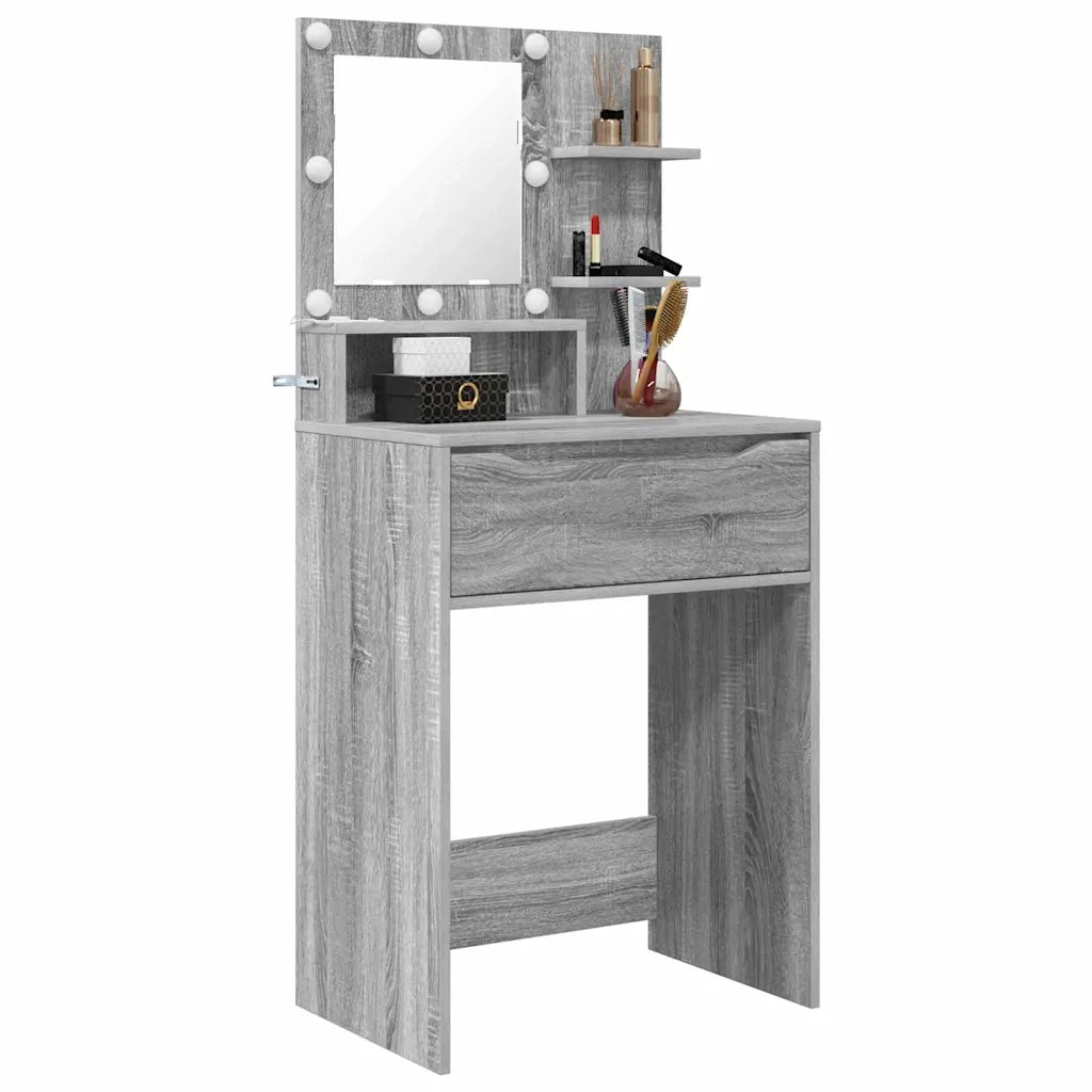Tavoli da Trucco per Camera da Letto con cassetto Grigio Sonoma