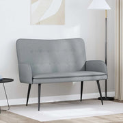 Divano a 2 Posti Grigio Chiaro 115 x 61 x 87 cm Tessuto