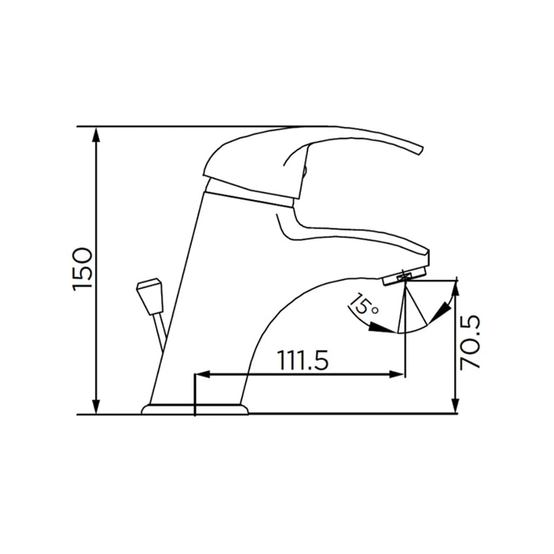 Miscelatore per lavabo serie titan cromato