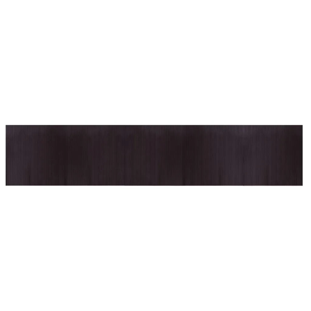 Tappeto Rettangolare Marrone Scuro 100x500 cm in Bambù 376827