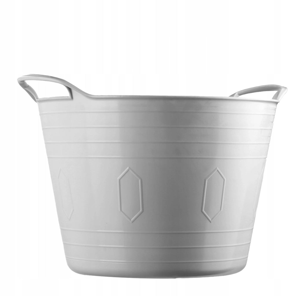 Bacinella per bucato KADAX, bacinella rotonda in plastica, vasca flessibile, 15 litri, grigia