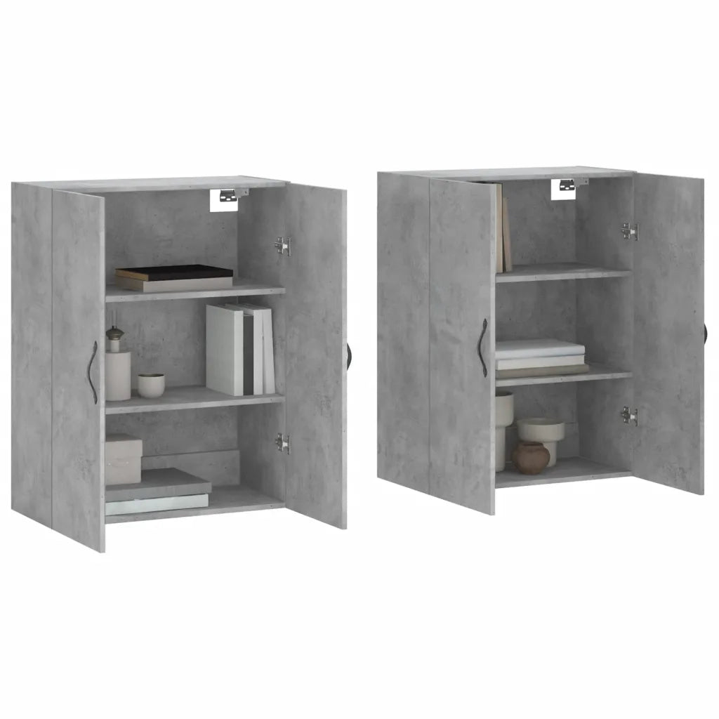 Armadietti a Parete 2 pz Grigio Cemento in Legno Multistrato CFW7257243