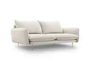 Cosmopolitan Design - Divano "Vienna" 3 posti in tessuto strutturato beige chiaro 