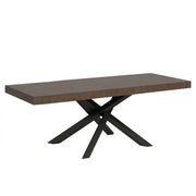 Tavolo allungabile 180/284x90 cm Volantis Premium colore noce gambe antracite