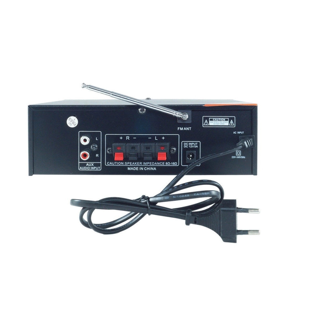 Trade Shop - Amplificatore Audio Stereo 2 Canali Bluetooth Microfono Usb Sd Mp3 Karaoke 806bt -