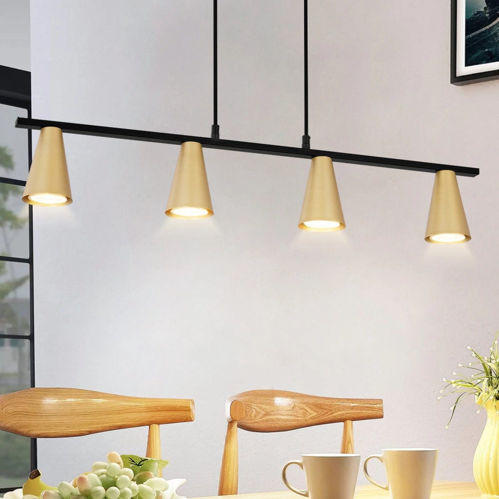 Lampada a sospensione ZMH moderna per sala da pranzo 4 fiamme GU10 lampada a sospensione per soggiorno corridoio