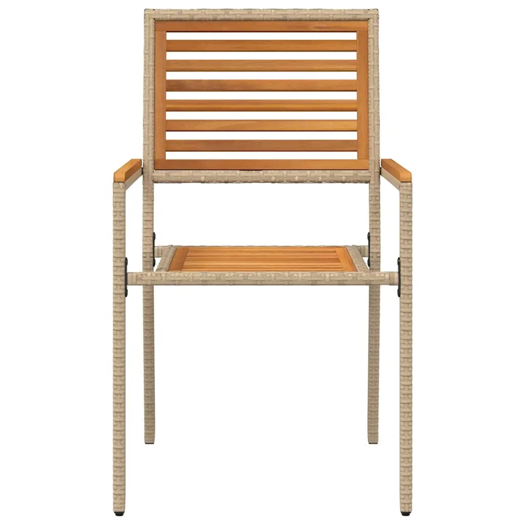 Sedie impilabili da giardino 4 pcs Marrone e Beige