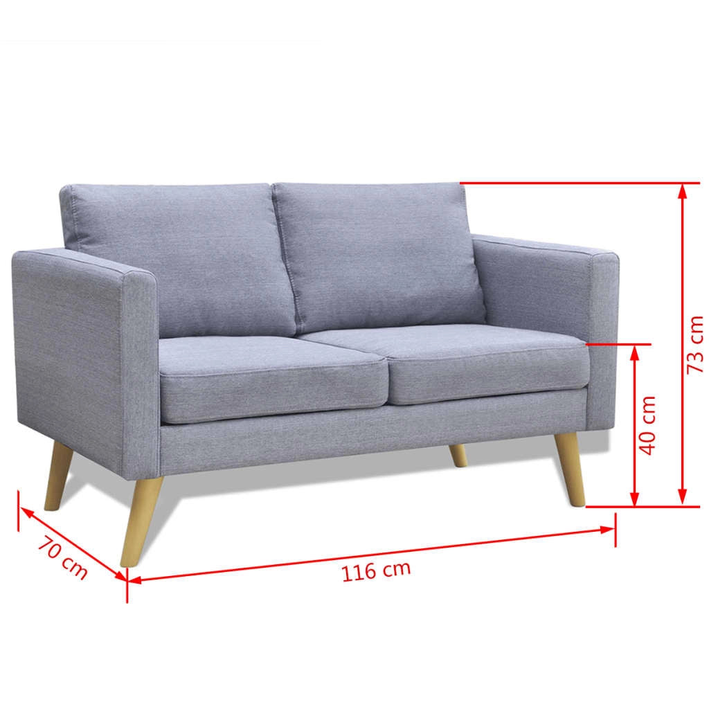 Set di divani a 2 posti per soggiorno/salotto/arredamento della casa e set di divani a 3 posti in tessuto grigio chiaro 02_0020260